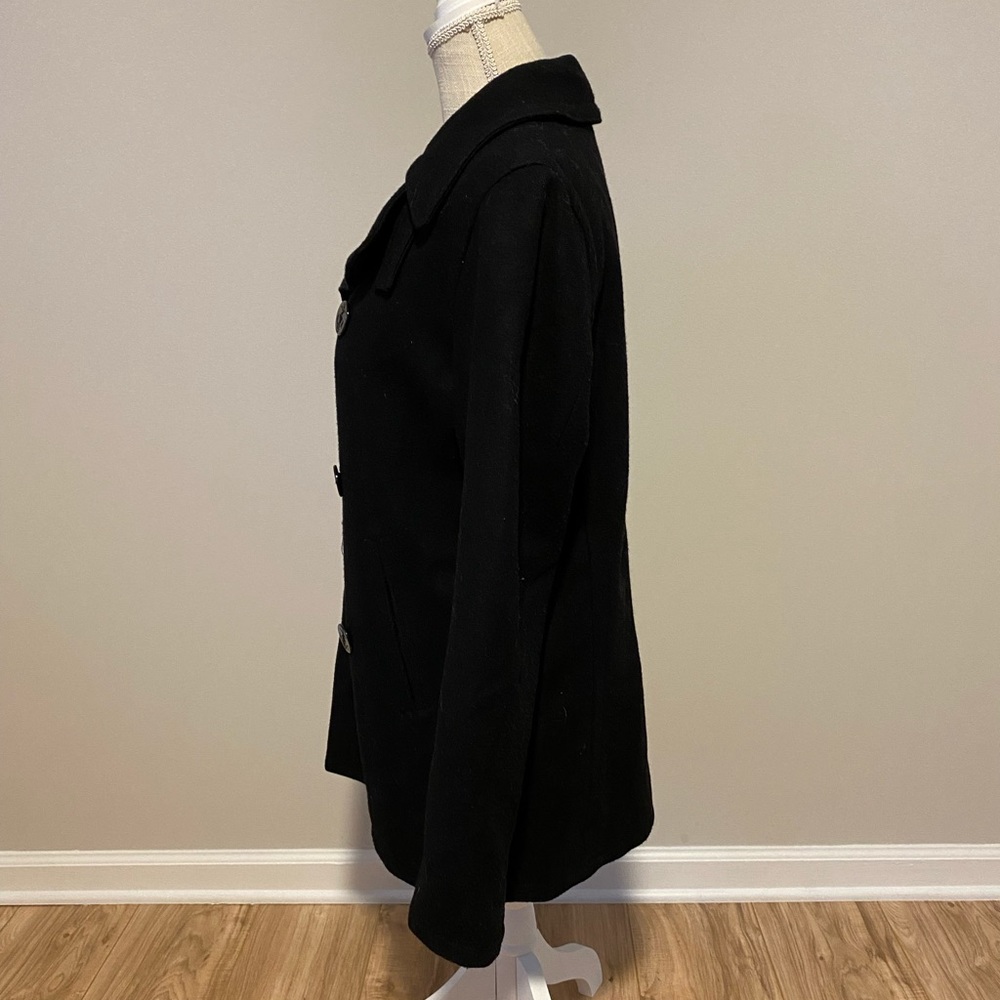 Wool Peacoat Jacket Black - Picture 6 of 9